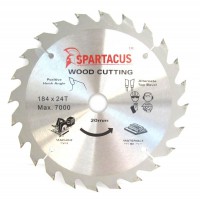 Spartacus 184 x 24T x 20mm Wood Cutting Cordless Circular Saw Blade
