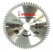 Spartacus 184 x 60T x 30mm Wood Cutting Circular Saw Blade