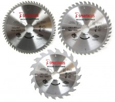 3x Spartacus Wood Cutting Blade 190mm x 30mm 20 + 40 + 60 Teeth