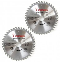 Spartacus 190 x 40T x 30mm Wood Cutting Circular Saw Blade Pack of 2