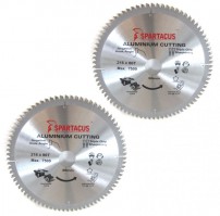 Spartacus 216 x 80T x 30mm Aluminium Cutting Circular Saw Blade Pack of 2