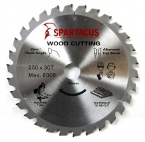 Spartacus 250 x 30T x 30mm Wood Cutting Circular Saw Blade
