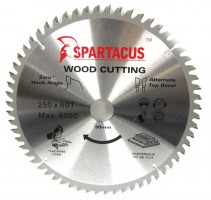 Spartacus 250 x 60T x 30mm Wood Cutting Circular Saw Blade