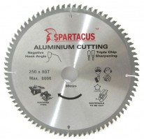 Spartacus 250 x 80T x 30mm Aluminium Cutting Circular Saw Blade