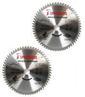 Spartacus 254 x 60T x 30mm Wood Cutting Circular Saw Blade Pack of 2