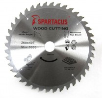 Spartacus 260 x 40T x 30mm Wood Cutting Circular Saw Blade