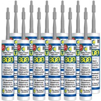 C-TEC CT1 Silver Sealant & Construction Adhesive Box Of 12 Tubes