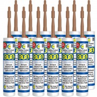 C-TEC CT1 Brown Sealant & Construction Adhesive Box Of 12 Tubes