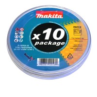 10x Makita D-18764 Fast Cutting Extra Thin Metal Grinder Disc 115mm x 1.2mm x 22.23mm + Metal Storage Tin