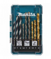 Makita D-71978 HSS Metal Brad Point Mixed 9pc Drill Bit Set - D-71978
