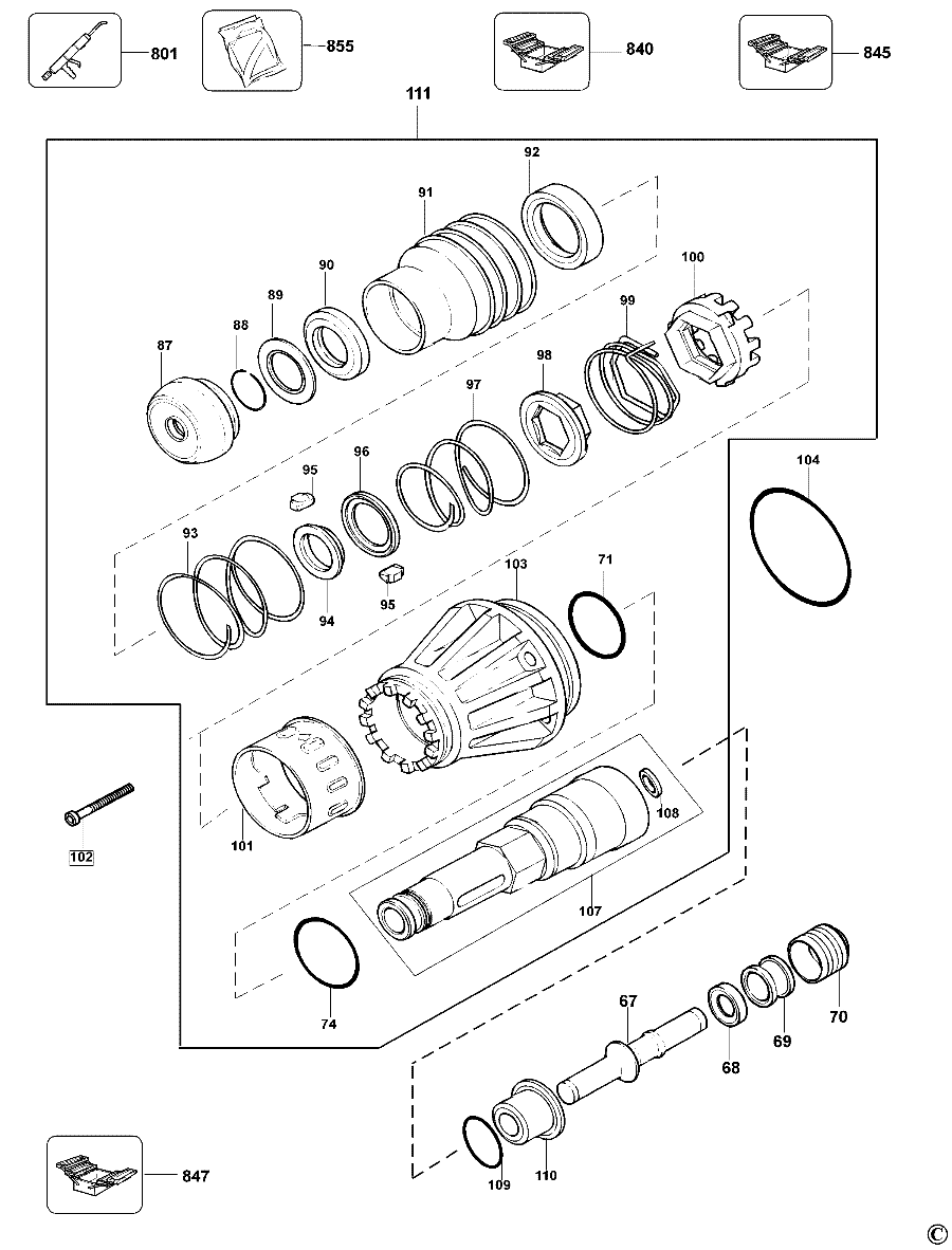 DeWalt Genuine Spare Parts D25900K Demolition Hammer - Type 1 | eBay