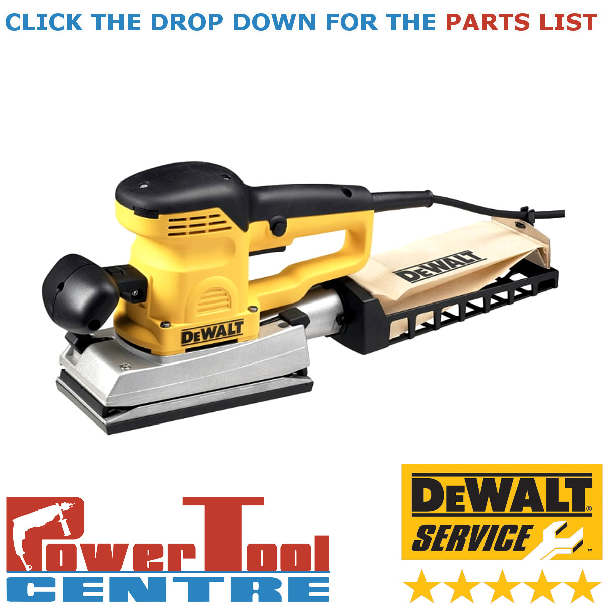 DeWalt Genuine Spare Parts D26422 Orbital Sander Type 1 eBay