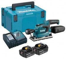Makita DBO382RTJ LXT Finishing Sander 2 x 5.0Ah Li-ion