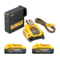 DeWalt DCB094H2 USB-C PowerStack Battery Charger Kit With 2 x 5ah Batteries