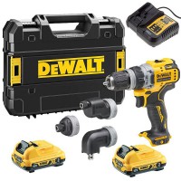 DeWalt DCD703L2T 12v Brushless Multi-Head / Attachment Drill Driver with 2 x 3ah Batteries