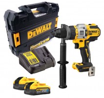 DeWalt DCD999H2TQ-GB Reconditioned 18V XRP Hammer Drill Driver With FLEXVOLT ADVANTAGE  2 X 5Ah Powerstack Batteries, C