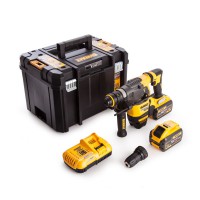 DeWalt DCH334X2 54 Volt FlexVolt Li-Ion Cordless Brushless SDS+ Plus Hammer Drill 2 x 9.0Ah Batteries & QCC in TSTAK