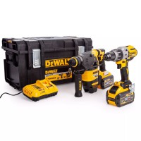 DeWalt DCK2033X2 54v FlexVolt Brushless Combi Drill & SDS Plus Hammer Twin Kit With 2 x 9.0Ah Batteries