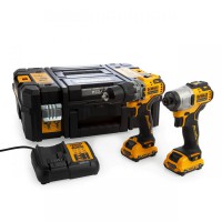 DeWalt DCK2111L2T 12 Volt XR Li-Ion Cordless Brushless Sub-Compact Combi Drill & Impact Driver 2 x 3.0Ah Batteries