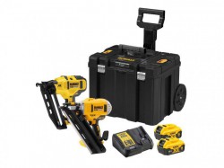 DeWalt DCK264P2T 18 Volt Li-Ion XR Nailer Twin Pack 2 x 5.0Ah in TSTAK Wheeler Case Kit Box