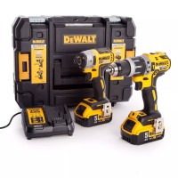 DeWalt DCK266P2T XR 18v Li-Ion Brushless Combi Drill & Impact Driver Twin Pack With 2 x 5.0Ah Batteries in TSTAK