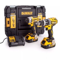 DeWalt DCK266P2T 18 Volt XR Li-Ion Cordless Brushless Combi Drill & Impact Driver Twin Pack 2 x 5.0Ah Batteries in TSTAK