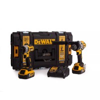 DeWalt DCK276P2 18 Volt XR Li-Ion Cordless Brushless Combi Drill & Impact Driver Twin Pack 2 x 5.0Ah Batteries