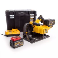 DeWalt Reconditioned DCS520T2 54 Volt Li-Ion FlexVolt Cordless Brushless 165mm Plunge Saw 2 x 6.0Ah Batteries