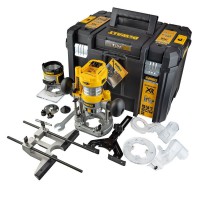 DeWalt DCW604NT 18 Volt Brushless 1/4\" Laminate Trimmer Router Body Only With Fixed & Plunge Bases