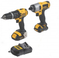 DeWalt Reconditioned DCZ297CS 14.4 & 10.8 Volt XR Li-Ion Cordless Combi Drill & Impact Driver Twin Pack 2 x 1.5Ah Batter