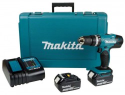 Makita DHP453SFE 18V COMBI DRILL LXT WITH 2X 3.AH BATTERIES & DC18SD CHARGER