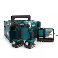 Makita DLX2131TJ 18 Volt LXT Li-Ion Cordless Combi Drill & Impact Driver Twin Pack 2 x 5.0Ah Batteries