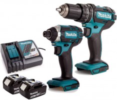 Makita DLX2131TJ 18 Volt LXT Li-Ion Cordless Combi Drill & Impact Driver Twin Pack 2 x 5.0Ah Batteries