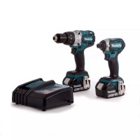 Makita DLX2176TJ 18 Volt LXT Li-Ion Cordless Brushless Combi Drill & Impact Driver Twin Pack 2 x 5.0Ah