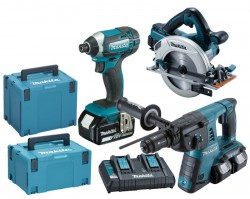 Makita DLX3049PTJ 3 Piece Kit 18 Volt 4 x 5.0Ah Li-ion - DLX3049PTJ