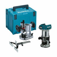 Makita DRT50ZJX1 18 Volt LXT Li-Lon Cordless Brushless Laminate Router Trimmer Body only w/ Plunge Base
