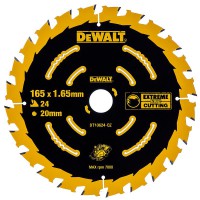 DeWalt DT10624 Cordless Extreme Framing TCT Circular Saw Blade 165mm x 20mm 24T