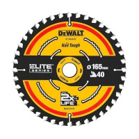 DeWalt DT10640 165mm x 20mm 40T TCT Elite Circular Saw Blade - DT10640-QZ