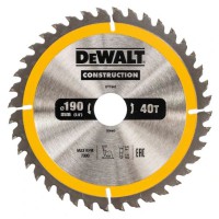 DeWalt 190mm x 30mm 40T Construction Circular Saw Blade - DT1945-QZ
