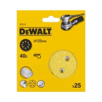 Dewalt DT3111 ROS \"QUICK FIT\" LOOP DISCS, 125mm, 6 holes, GRIT SIZE 40, PACK QTY 25
