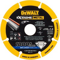 DeWalt DT40251 115mm x 22.23mm x 1.3mm 4-1/2\"Extreme Diamond Metal Cutting Angle Grinder Disc