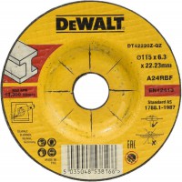 DeWalt DT42220Z Metal Grinding Angle Grinder Disc 115mm x 22.23mm x 6.3mm