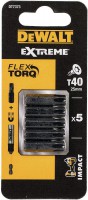 DeWalt DT7373 Pack of 5 T40 Torx 25mm Extreme Impact Bits