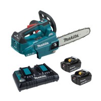 Makita DUC256PT2 Twin 18V LXT Brushless 25 cm / 9.8\" Chainsaw with 2x 5.0Ah Batteries