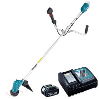 Makita DUR190URT8 18V LXT 300mm Grass Trimmer With Bike Type Handle + 1 x 5.0Ah & Charger