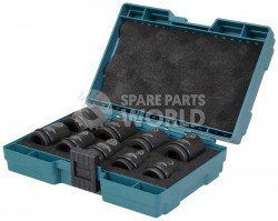 Makita E-16564 9 Piece Impact Black Impact Socket Set with Hard Case