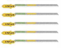 Festool 204267 5pk Jigsaw Blade Wood Curves S 75/1,4 K/5 75mm