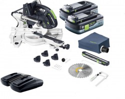 Festool KSC 60 Kapex Sliding Compound Mitre Saw + 2x 4ah High Power Battery With Duo Charger