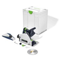 Festool 577589 TSC 55 KEB-Basic 18 Volt Li-Ion Cordless Plunge Cut Circular Saw Body With 2x 5ah Batteries