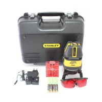 Stanley FatMax Reconditioned SML 5 Beam 360 Degree Self Levelling Cross / Multi Line Red Laser + Detector